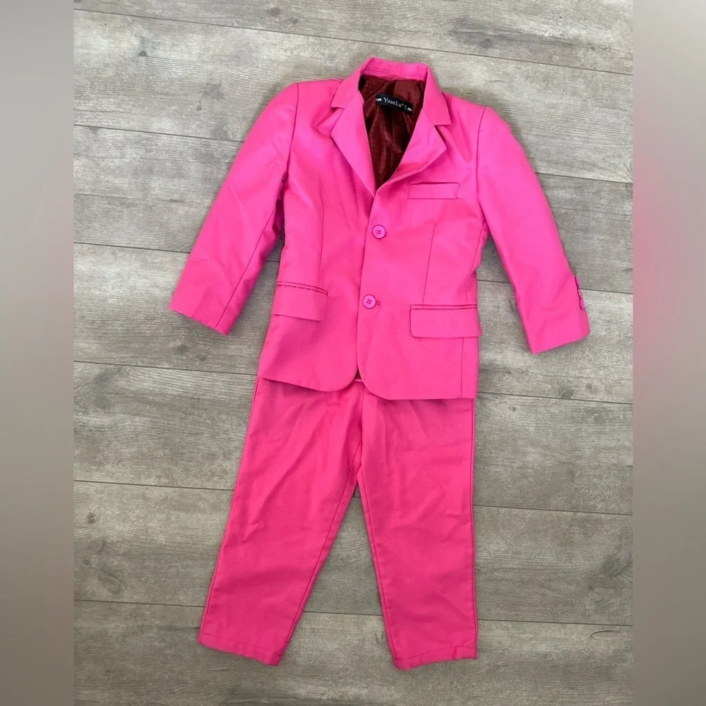 Boutique 3T Toddler Boy Formal Suit Jacket & Pants Set EUC - Picture 4 of 11